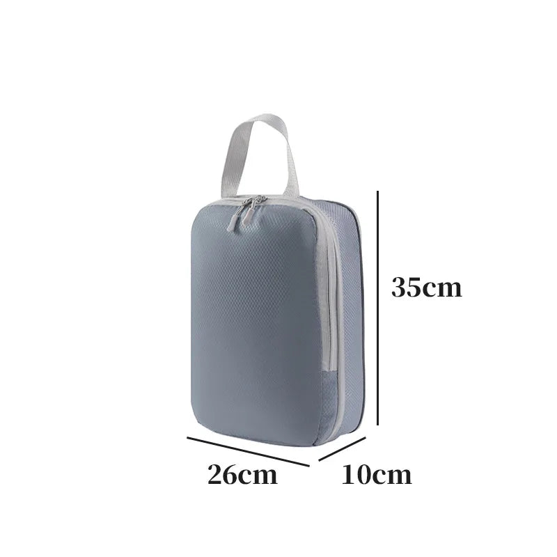 4-Piece Set Travel Clothing Storage Bags Compression Bags Expandable Travel Organizer for Clothing Toiletries Suitcase Organize