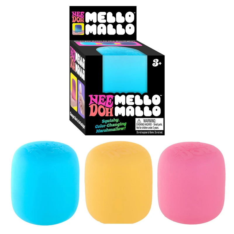 Needoh Mello Mallo Squishy UV Reactive Sun Color Changing Soft Stress Non-toxic Squeeze Anti Anxiety Stress Relief Fidget Toy