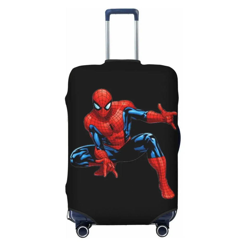 Dustproof Anti-Scratch Luggage Cover Fashion Spider Print Elastic Fits 18-32 Inch Suitcases Washable Durable For Travel
