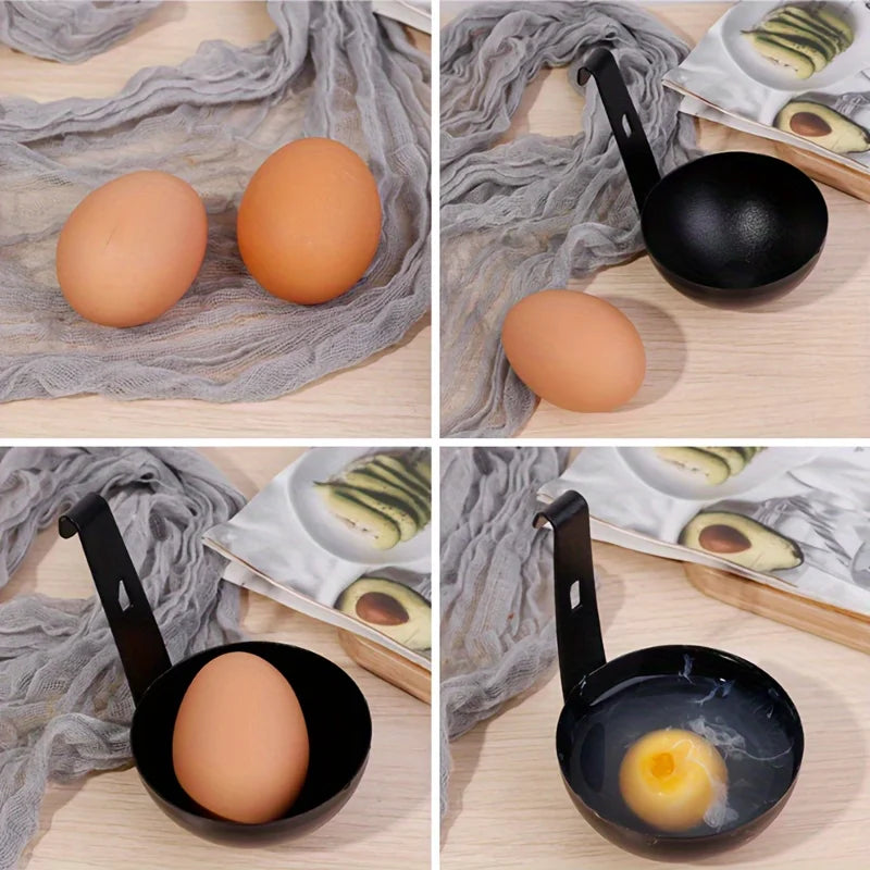 Stainless Steel Non-Stick Egg Boiling Mold - High Temperature Resistant, with Handle, Used for Making Perfect Eggs, Kitchen Cooking