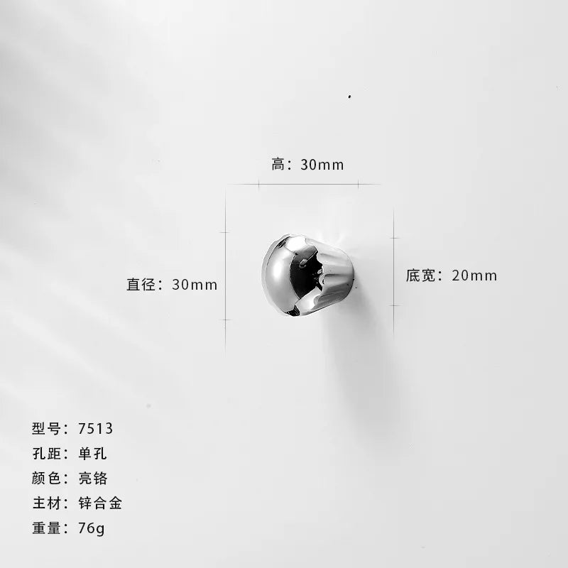 Bright Chrome Silver Wardrobe Door Handle Modern Minimalist Zinc-Alloy Pull for Cabinet Shoe Cabinet  Drawer Furniture Hardware