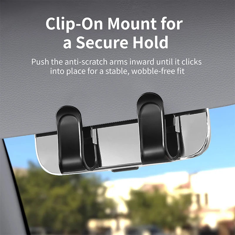 For GMC Car Sunglasses Holder, ABS Visor Glasses Case Clip Carbon Fiber Texture Car Sun Visor Glasses Box Storage