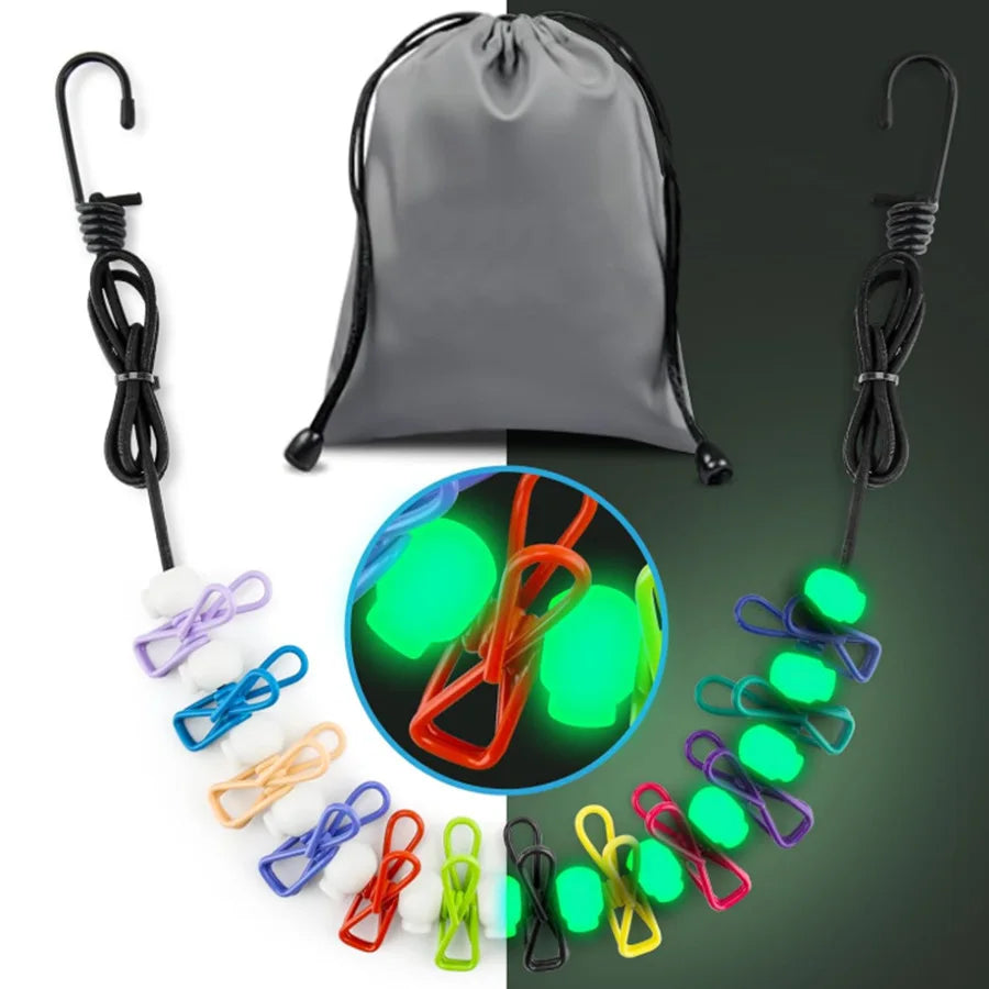 Thiened Outdoor Travel Clothes Drng Rope Dormi Indoor And Outdoor No Punching Windproof Non-slip Quilt Drng Rope