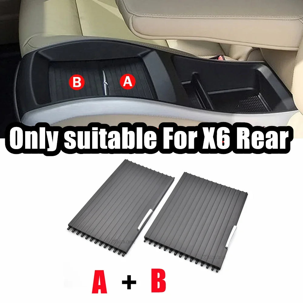 51166954943 Interior Water Cup Rack Car Center Console Cover Slide Roller Blind Car Mounts Drinks Holders For BMW X5 E70 X6 E71