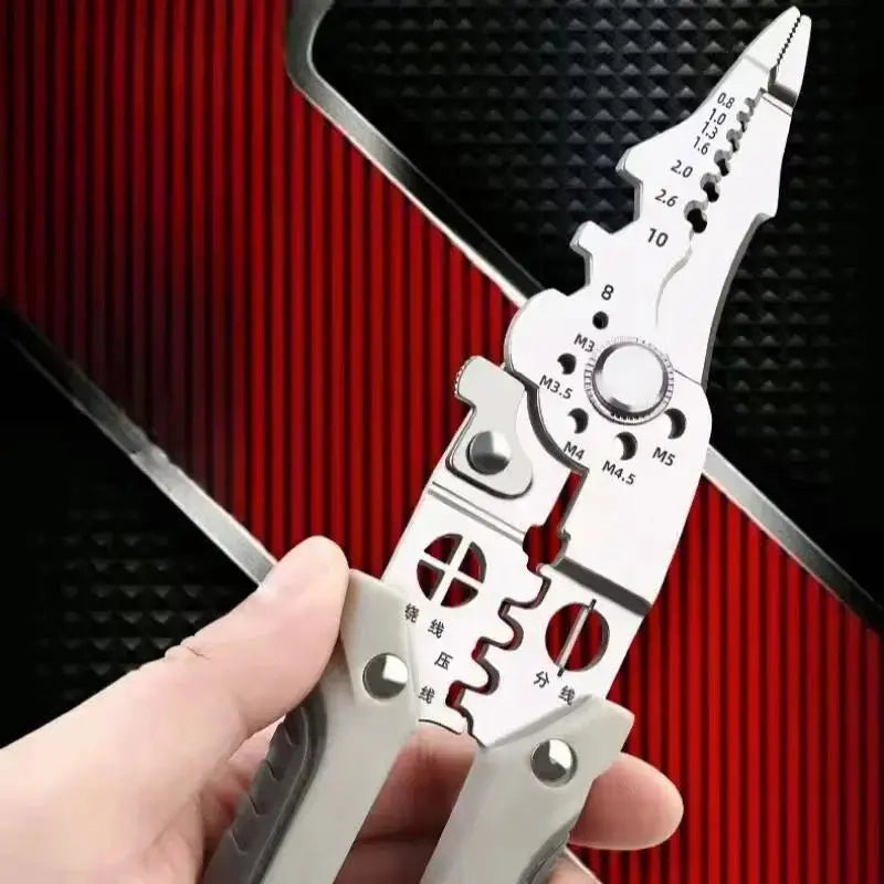 1/2/5pcs Wire Stripper Pliers Multitool, High Precision Electrical Crimper & Cutter, Ergonomic Non-Slip Hand Tools for Electricians, DIY Projects, Workshop Use, Practical Gift for Dad
