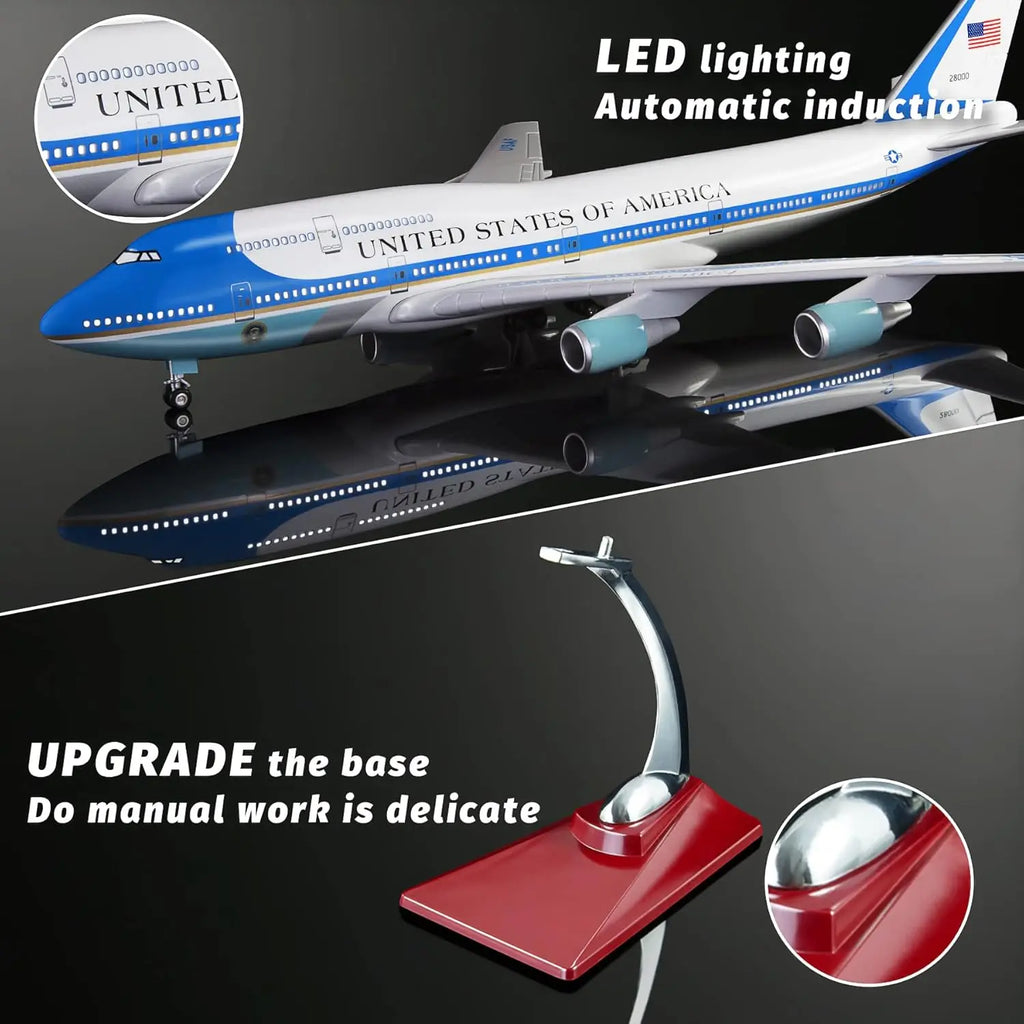 1:130 Scale Large Model Airplane Air Force One B747 Plane Models Die-cast Airplanes for Collection or Gift