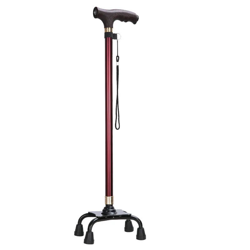 Non-slip Walking Sticks For The Elderly Retractable Aluminum Alloy Multifunctional Cane With Led Light Old Men Crutch