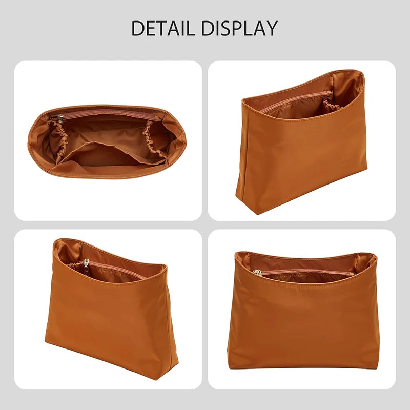 Lightweight Bag Insert, Purse Organizer Inserts for brooklyn 28 Insert Keeps Tote Handbag With Zipper and Bottle Holder