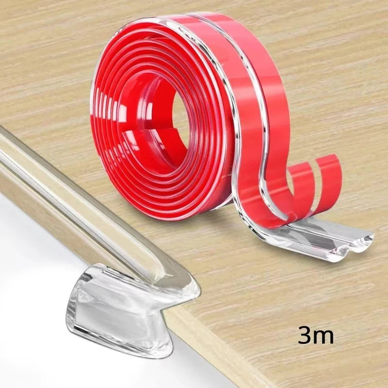 1/2M Table Edge Guard Silicone Baby Protection Strip Tape Self Adhesive Collision Proof Kids Safety Furniture Corner Protectors