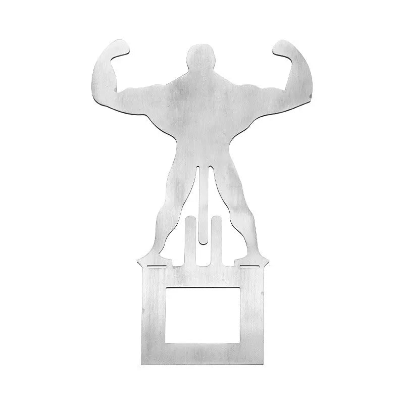Stainless Steel Bbq Muscle Man Sausage Holder Fun Sausage Grill Reusable Hot Dog Grill Perfect For Outdoor Camping Supplies Gift