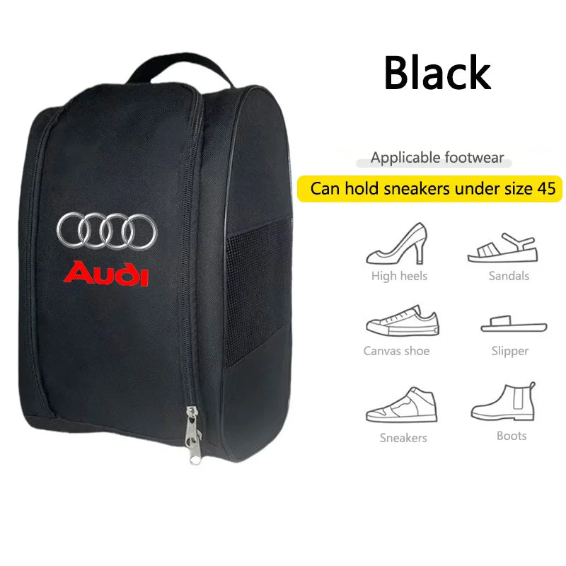Car Emblem Sneaker Storage Bag Travel Outing Shoe Storage Tool For Audi Quattro SLine TT A3 A4 A6 A5 Q5 A1 Q7 Q3 A8 Q2 A7 RS7 RS
