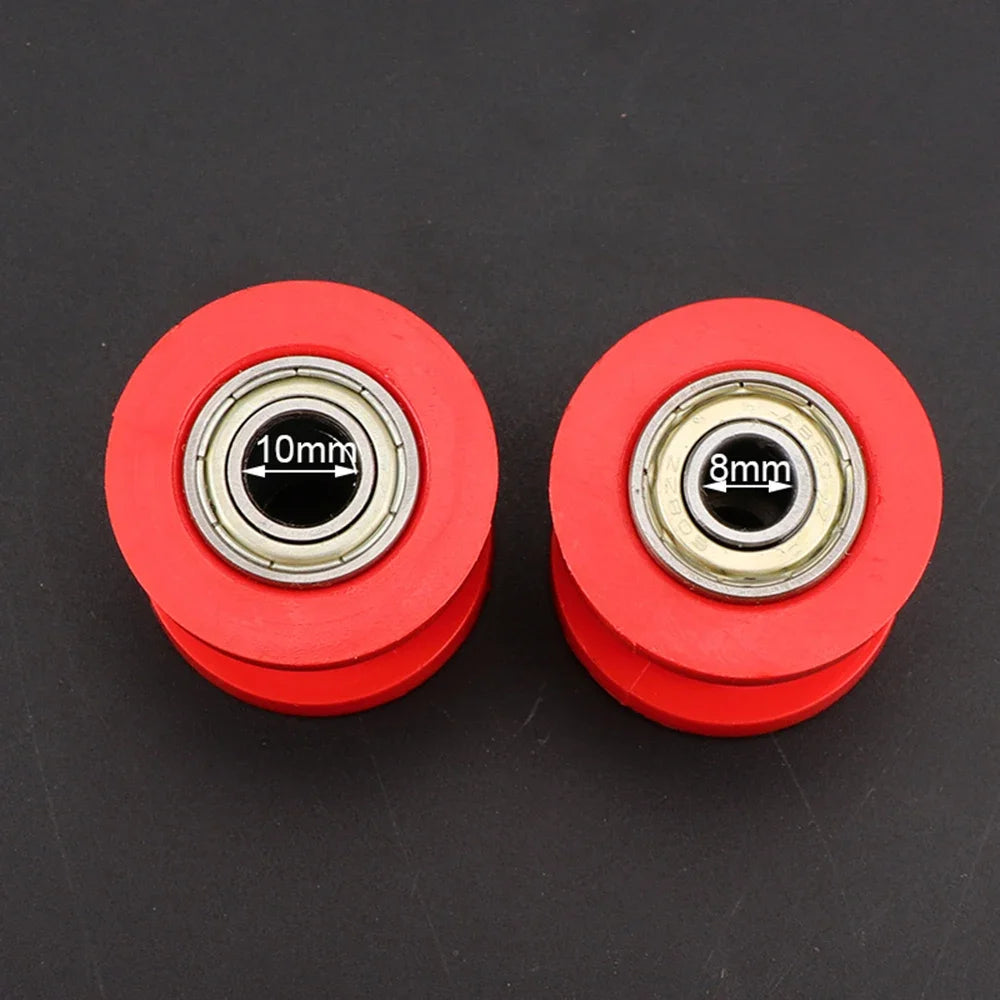 8mm/10mm Motorcycle Drive Chain Roller Pulley Tensioner Wheel Guide For SSR XR125 CRF50 KLX110 Pit Dirt Bike Mini Bike ATV Parts