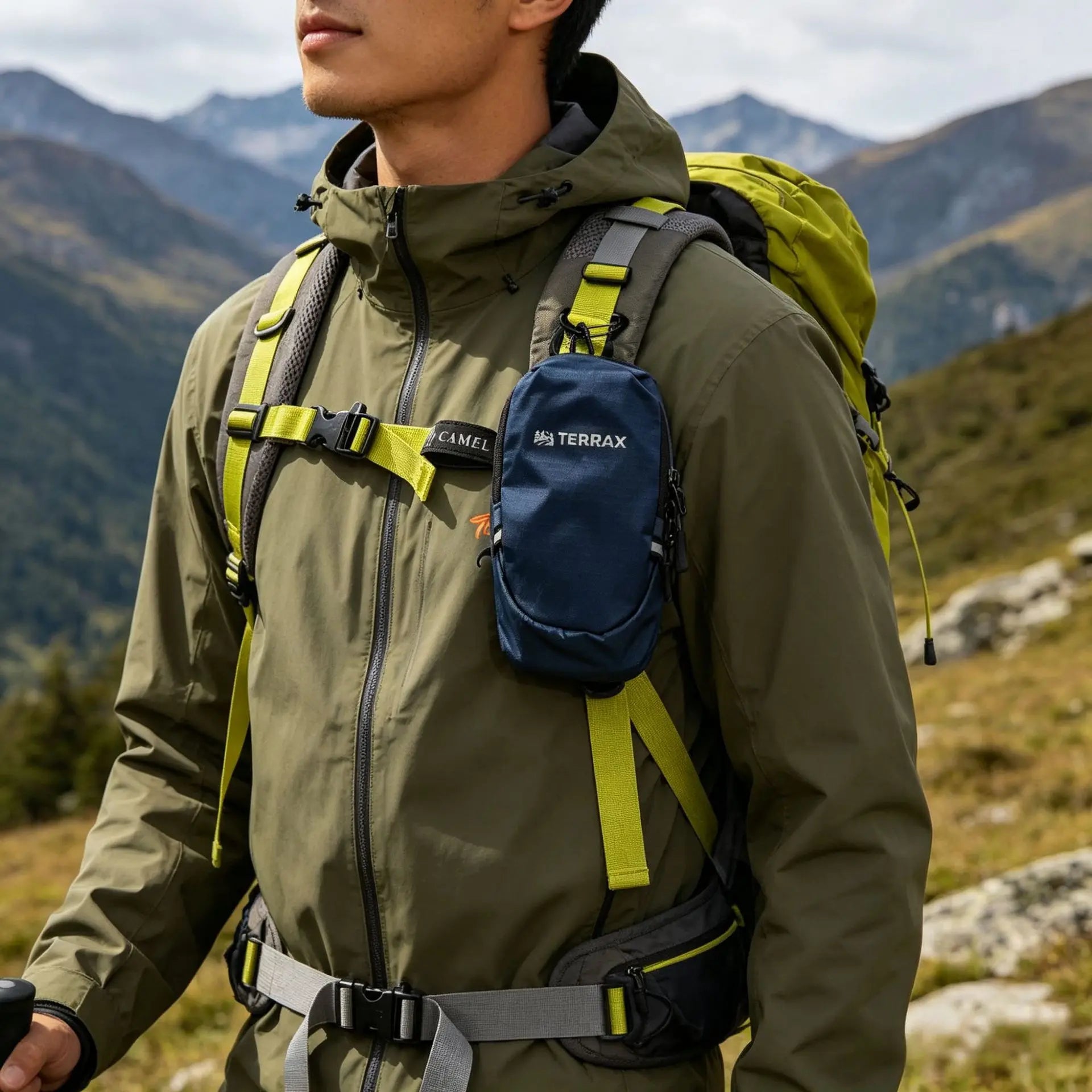 Outdoor Arm Bag Multifunctional Hiking Storage Bag Water Bottle Phone Pouch Adjustable Expand Backpack for Camping Hiking Sports