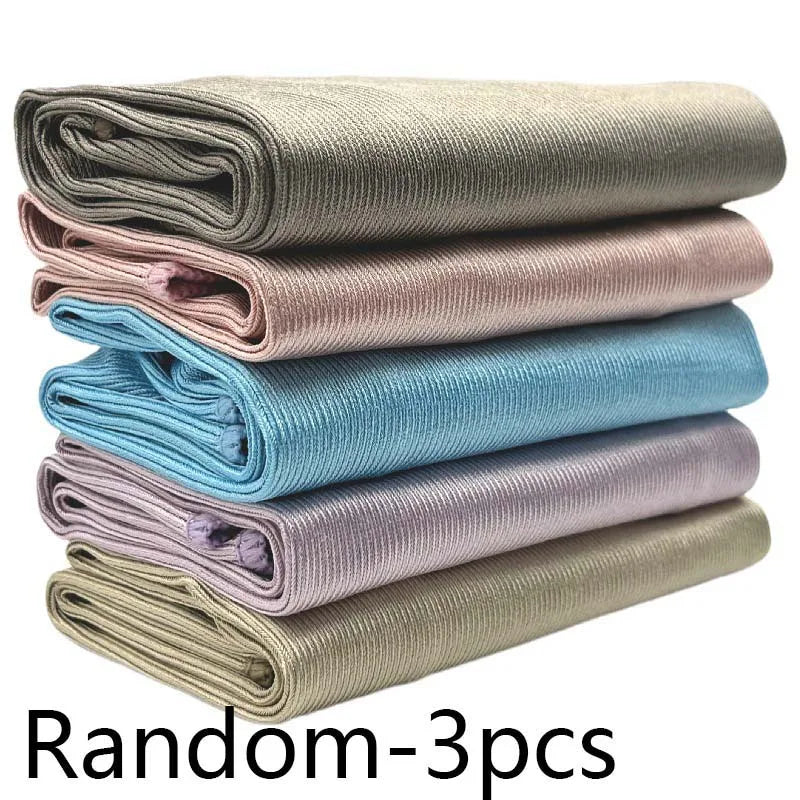 TILONDEX 1/3Packs Multi-Color Vertical Striped Microfiber Glass Cleaning Cloth 30x30cm Streak-Free Auto Window Cleaner for Cars