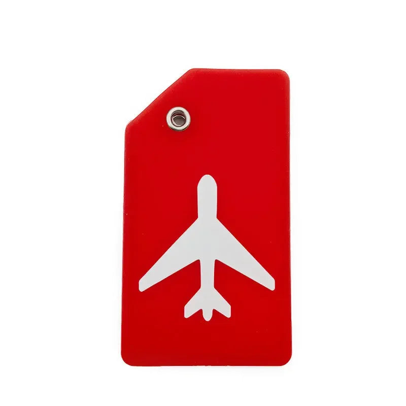 Soft Rubber Plane Prints Luggage Tags Suitcase ID Name Mark Label Travel Backpack Hanbag Tag Cruise Ship Travel Accessories