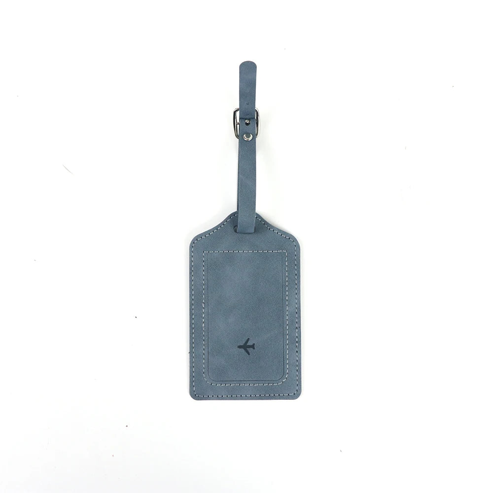 Customized Name PU Leather Name Tag Travel Anti-Loss Accessory Luggage Tag Leather Luggage Boarding Pass
