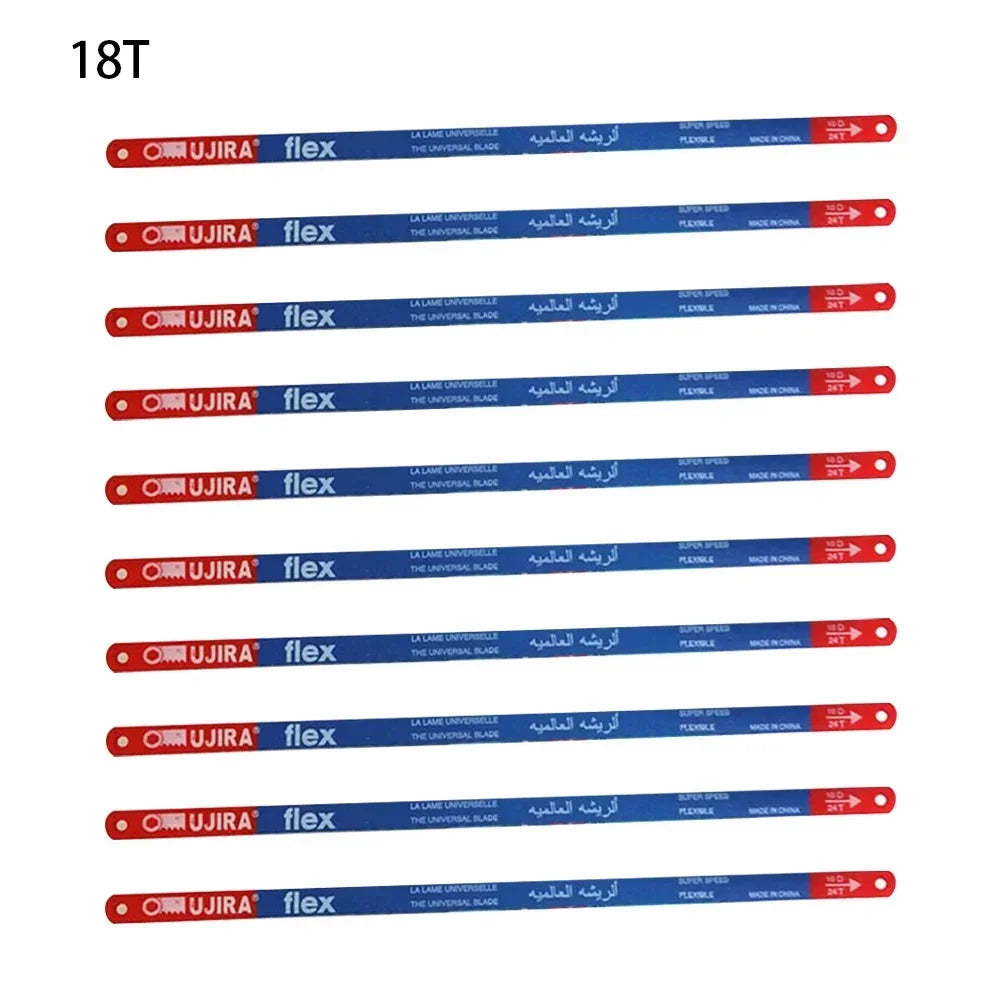 10Pcs/Set 14T/18T/24T Hacksaw Blade 300mm M35 steel Hand Saw Blades Bi-Metal For Meat Wood Cutting Disc Woodworking DIY Tools