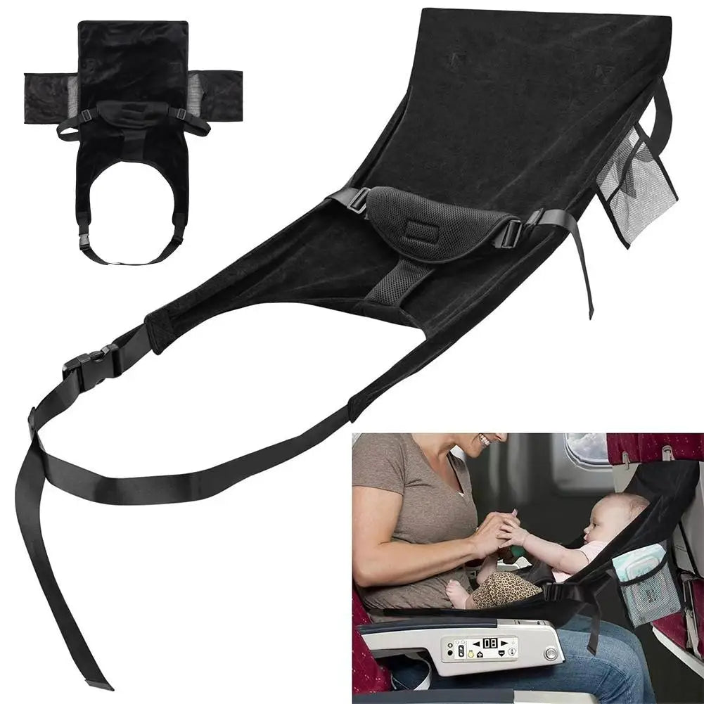 Toddler Airplane Travel Bed Inflatable Extender Travel Plane/car/train Portable Sleep Essential Safety Belt Baby Bed K H0f6