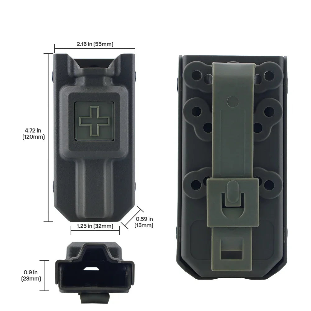 EDC Molle Tourniquet Holder Box Storage Tourniquet Multi-functional Quick-pull Box Outdoor Emergency Survival for Hunting CS