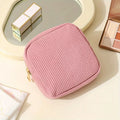Compact Makeup Bags for Travel, Featuring Zippers, Earphone Storage, Sanitary Napkin Compartments