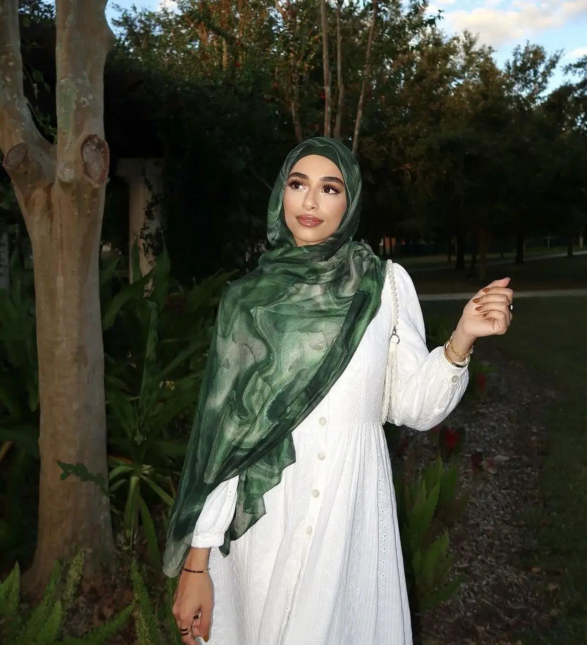 Gradient Ombre Hijab Scarf Women Soft Lightweight Muslim Bandana Headscarf Ladies Multi-purpose Hair Accessories for Daily