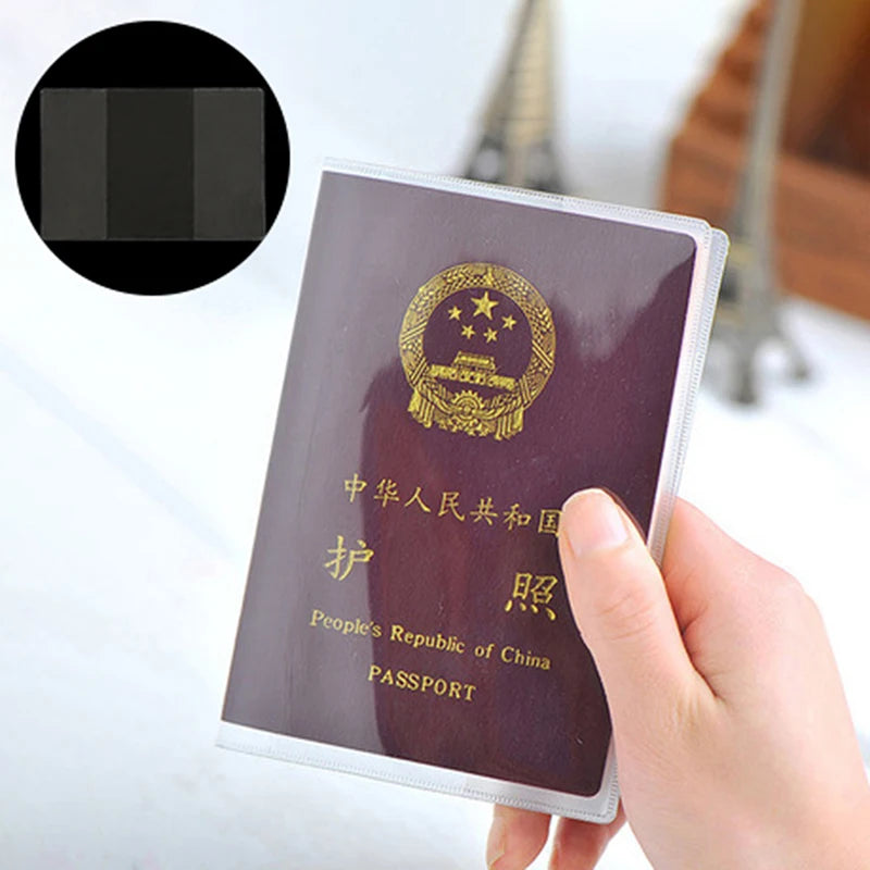 1pc Travel Waterproof Dirt Passport Holder Cover Wallet Transparent PVC ID Card Holders Business Credit Card Holder Case Pouch