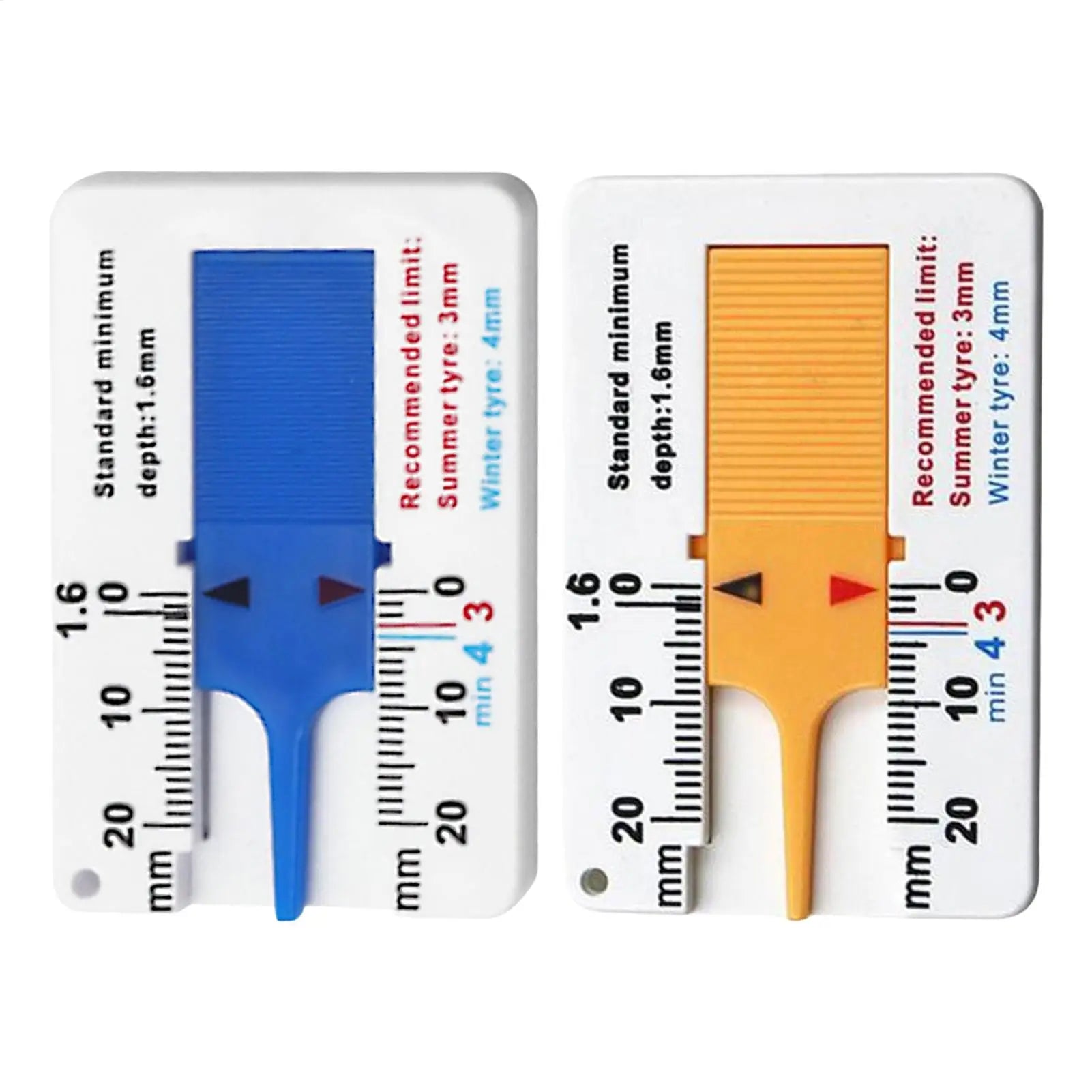 Car Wheel Tire Depth Gauge Tire Tread Depth Measuring Tool 0-20 Mm Tyre Tread Checker Portable Tire Depth Accurate Measurement