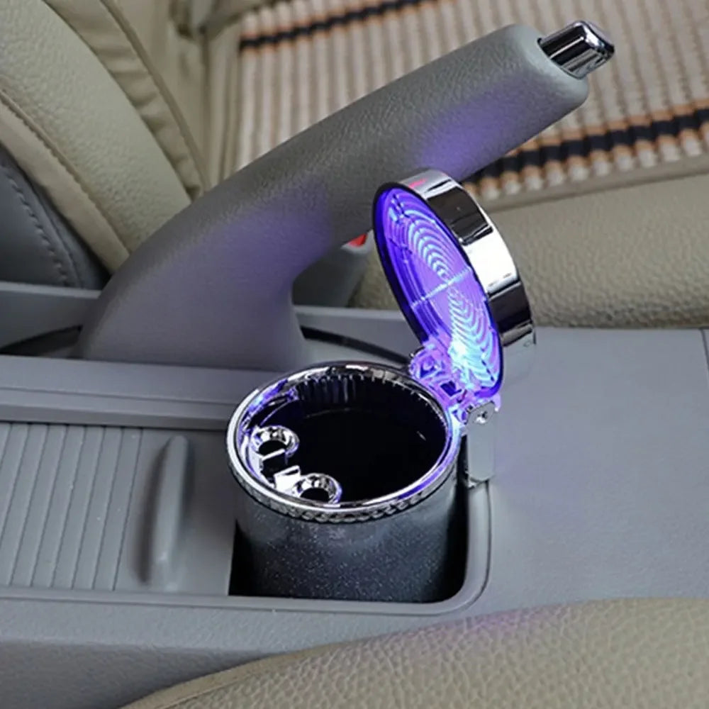 Portable LED Smokeless Ashtray Car Cigarette Lighter Cup Holder Auto Accessories Car Interior Clean Air Purifier