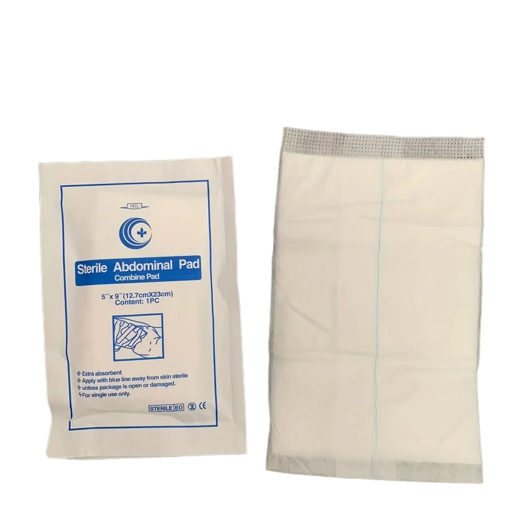 10Pack Non-Woven Sterile Abdominal Pads 12.7x22.86 cm Highly Absorbent Hemostatic First Aid Dressing for Wound Care