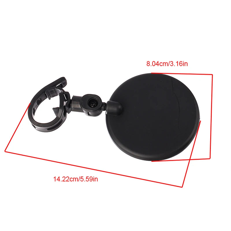 Monolithic bicycle rearview mirror 360 adjustable rotating high-quality bicycle handlebar easy to install rearview mirror