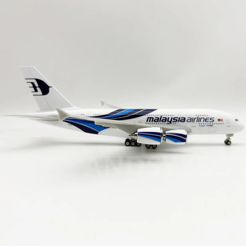 1/240 Scale Resin Aircraft Model 30cm A380 Malaysia Airlines Material Model Plane Airplane Model Toys for Kids Collection