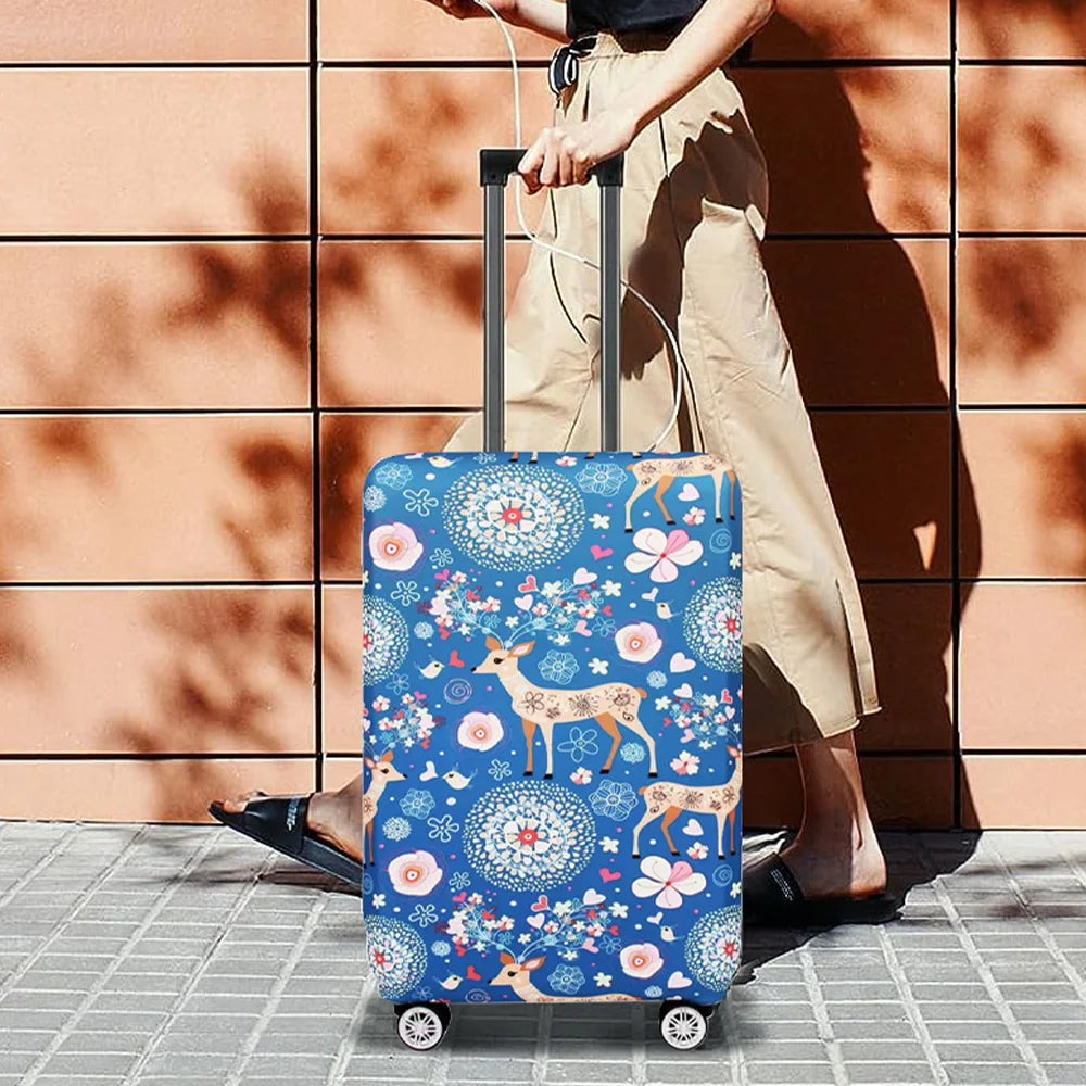 Luggage Cover Luggage Compartment Stretch Fabric Suitcase Protector Baggage Dust Case Cover for18-32 Inch Durable Travel Case