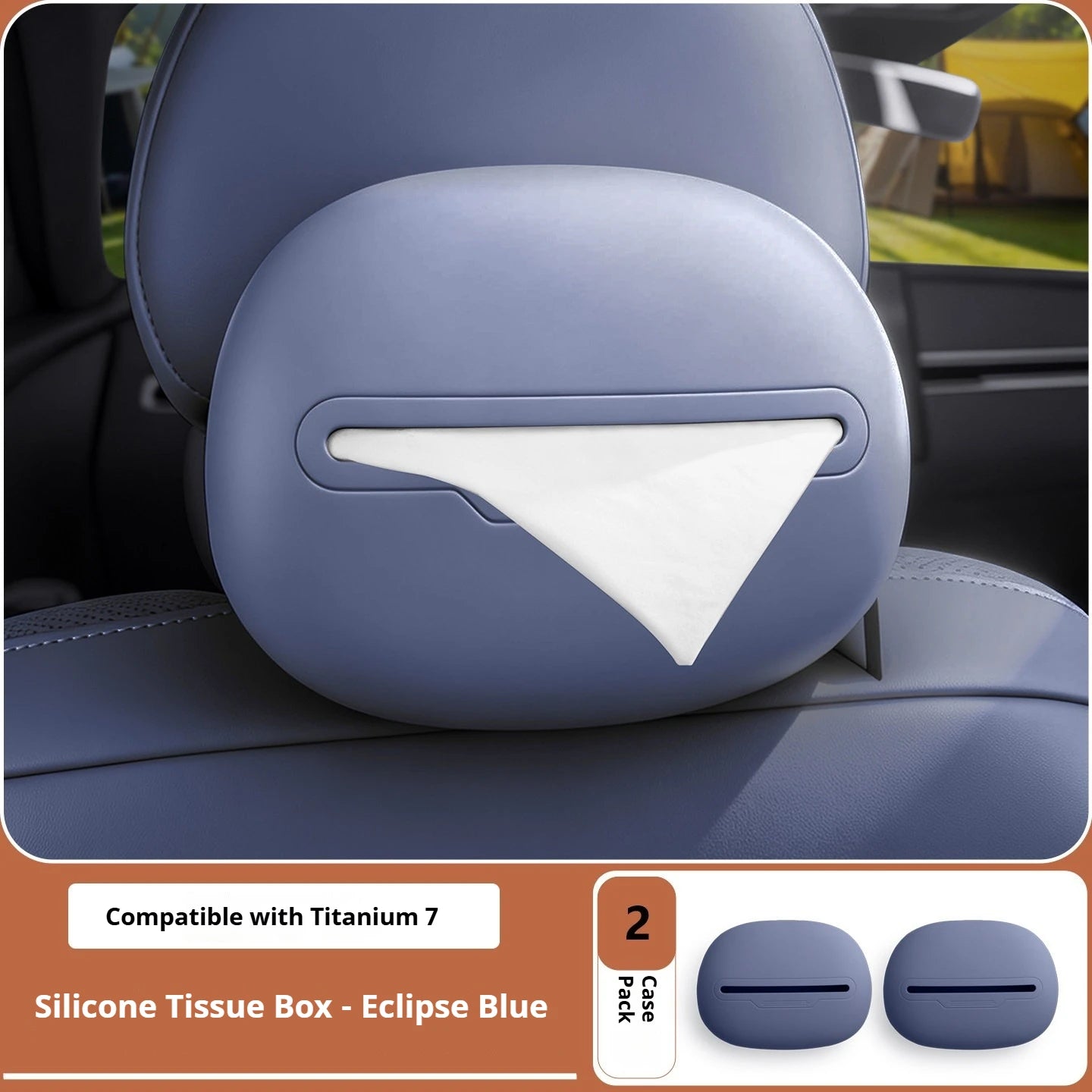 Car Tissue Box for BYD Ti7 Formula Leopard Titanium 7 Silicone Drawstring Bag for Seat Backrest Hanging Car Interior Decoration