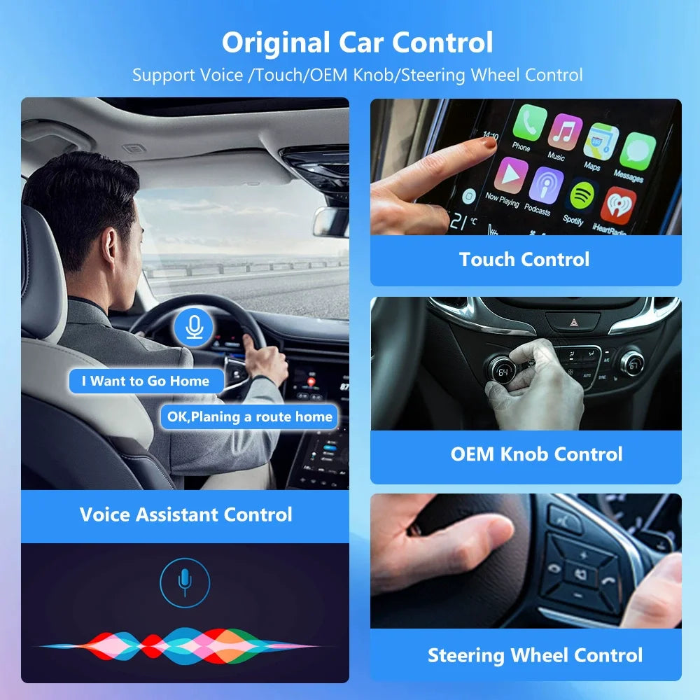 Wireless CarPlay Adapter Convert Wired CarPlay to Wireless for iPhone & Android Auto Plug & Play,Fast Auto-Connect