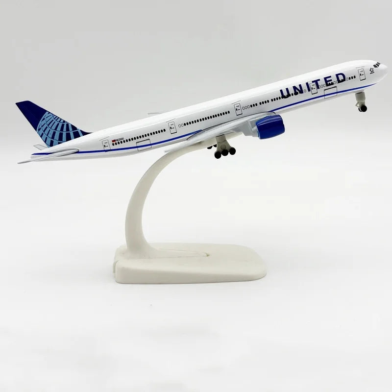 scale aircraft 20CM Toy planes B777 United Airlines Alloy Metal Airplane Model Plane w Landing Gears for kids Replica Collected