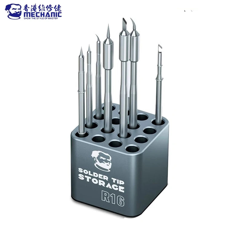 Mechanical R16 Multifunctional Soldering Iron Tips Storage Box For C210 C245 C115 T12 Heating Core Organizer Welding Head Holder