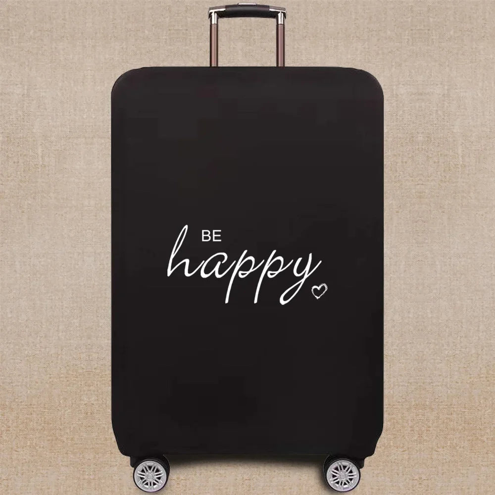 Travel Accessories Luggage Case Suitcase Dust Protective Cover 18-28 Inch Text Pattern Series Trolley Case Elastic Cover