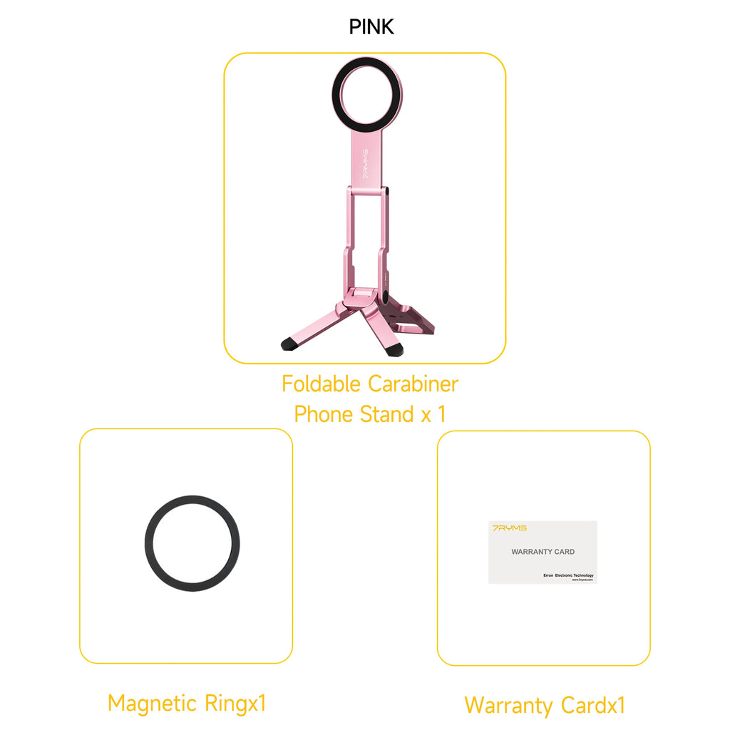 7RYMS 7Rig T1 Foldable Magnetic Phone Tripod Aluminium MagSafe Phone Holder with Hook for Smartphone Vlog Travel Video Recording