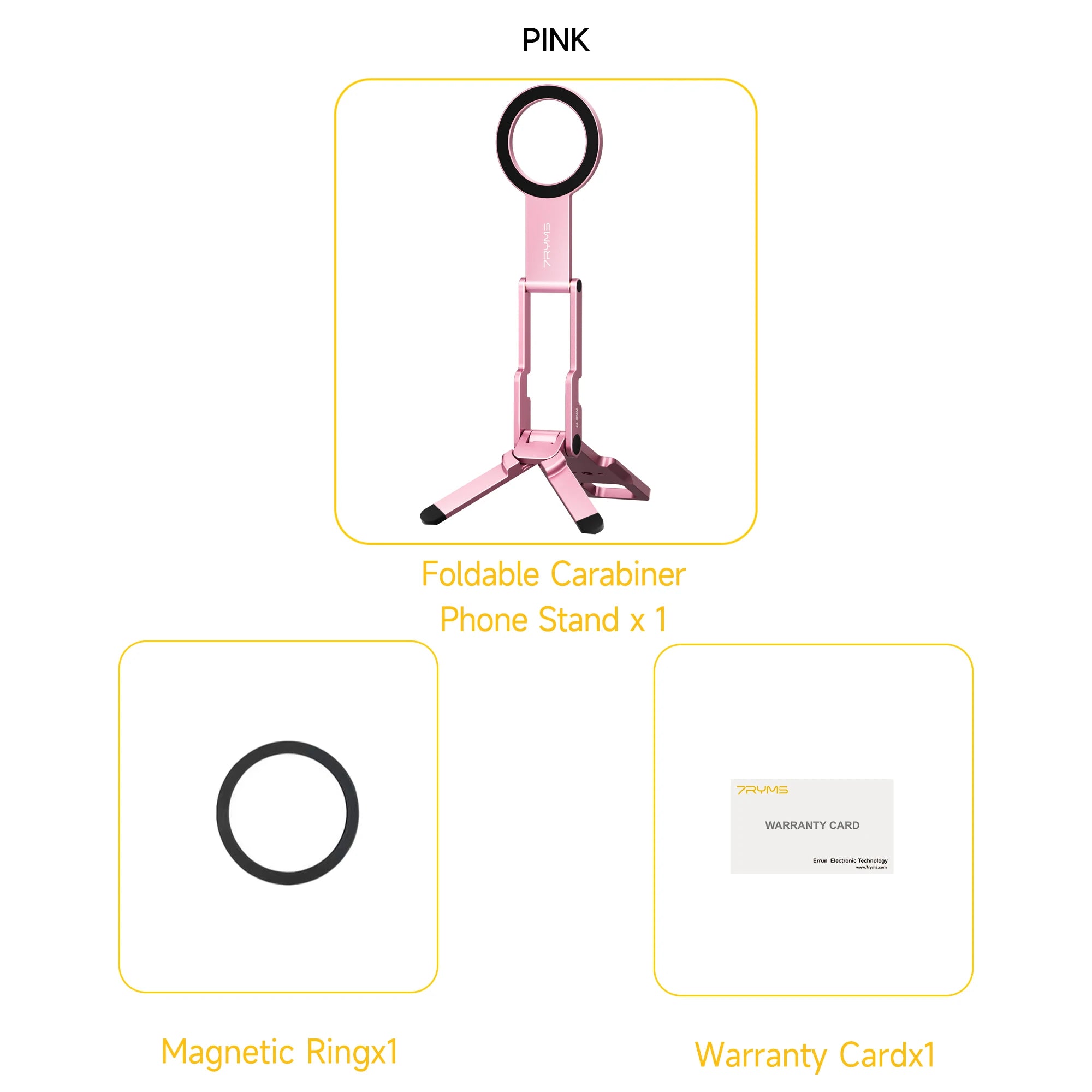 7RYMS 7Rig T1 Foldable Magnetic Phone Tripod Aluminium MagSafe Phone Holder with Hook for Smartphone Vlog Travel Video Recording