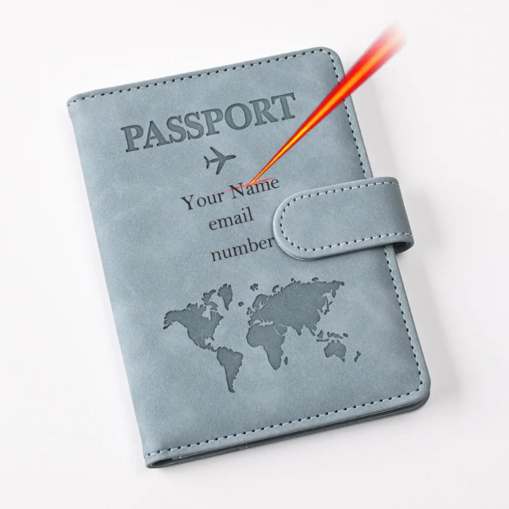 Customized Name Passport Cover, Monogrammed Engraved Name Passport Cover, Passport Holder, Wedding Bridesmaid Groomsman Gift