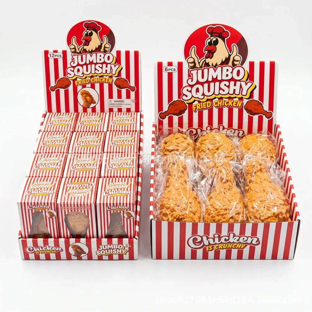 1PC Simulation Fried Chicken Drumstick Squishy Toy Slow Rising Realistic Food Squeeze Toy Boys Girls Birthday Party Favors