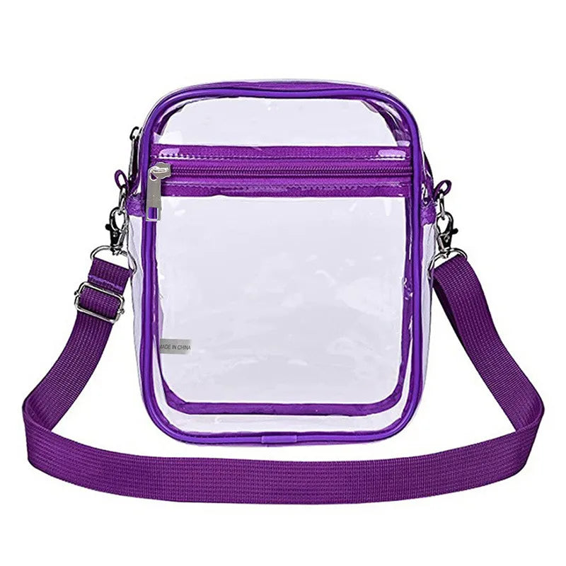 PVC Transparent Shoulder Bag Woman Crossbody Bags Concerts Sports Events Waterproof Jelly Pack Summer Travel Purse Phone Pouch