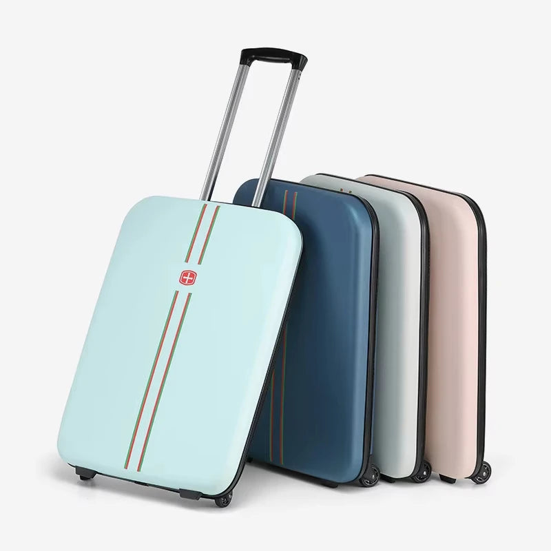 New Arrival Folding Trolley Bag 20 "24" Luggage Case for Business Travel Lightweight Foldable School Suitcase Fashion Trunk Gift