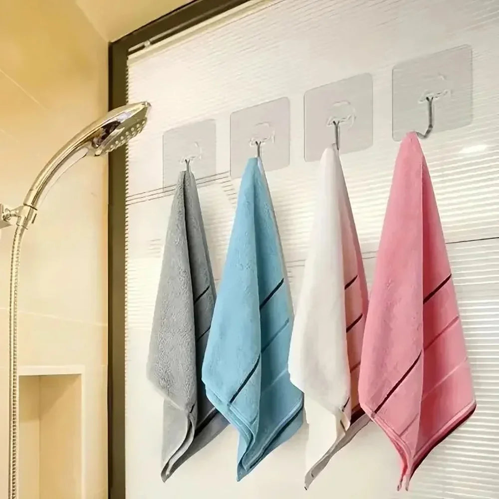 10/20/30PCS Kitchen Self-adhesive  Wall Hooks Multi-Purpose Stainless Steel Keys Towel Holder For Kitchen Bathroom Accessories