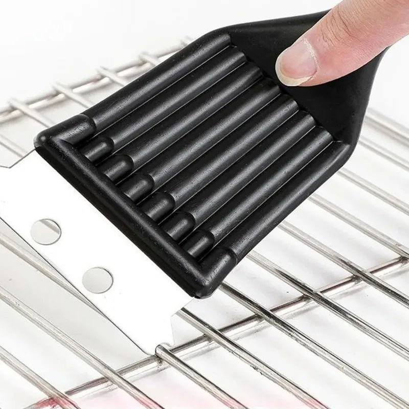 8-Inch Heavy-Duty Stainless Steel Grill Brush - Extra Strong Wire Cleaning Brush for Outdoor & Home Cooking Tools