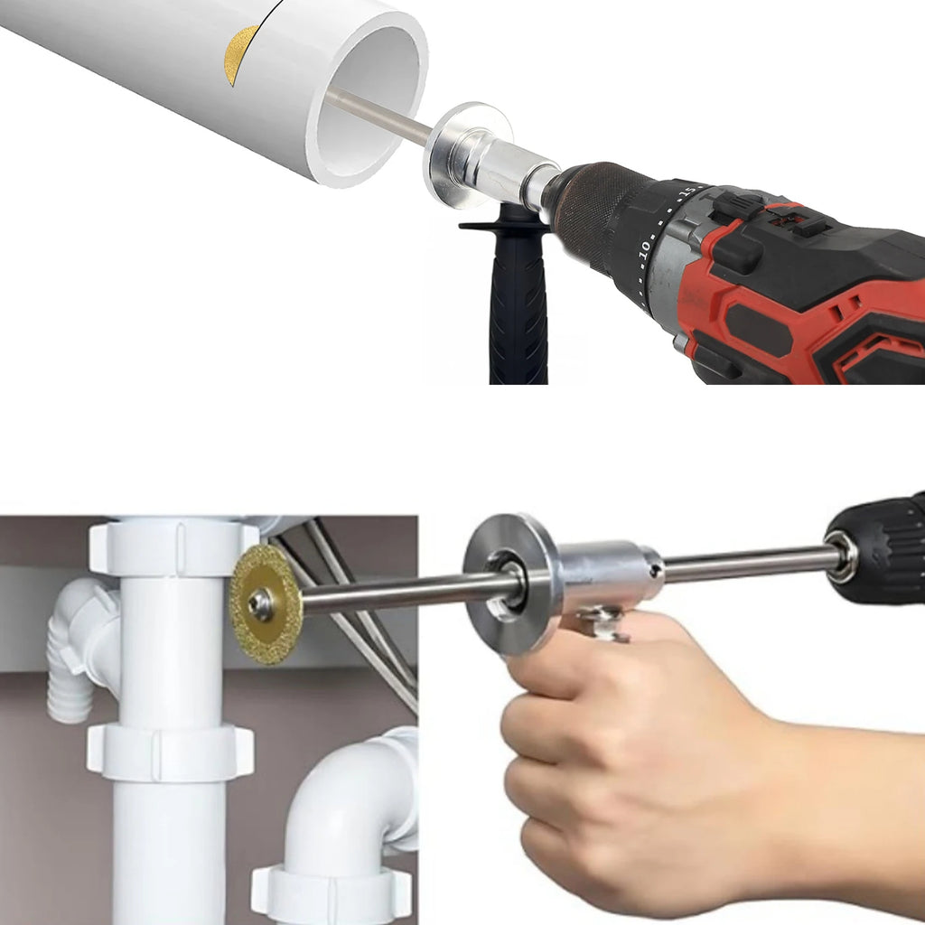 Inside Pipe Cutter for PVC Pipe Cutter, with Diamond Grit Cutting Wheel and Handle, Fit for 1-1/2 Inch to 8 Inch,1/4in Hex Shank