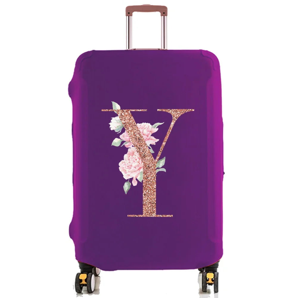 For 18-32 Inch Luggage Cover Suitcase Protector Travel Accessories Unlimited Rose Gold Stretch Fabric Dust Cover Trolley Case