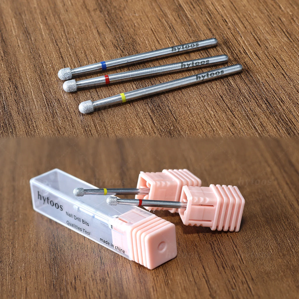 HYTOOS Mushroom Diamond Nail Drill Bits Chrome Pro Russian Cuticle Bit for Nail Drill Dead Skin Cleaner Nails Pre-treatment Tool