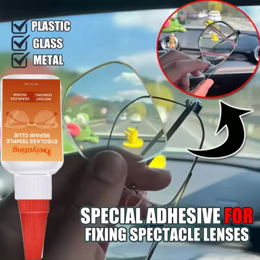 Eyeglass Repair Glue CA Clear Instant Bonding Adhesive Waterproof for Spectacle Frame Temple Sunglasses Plastic Metal Crack Fix