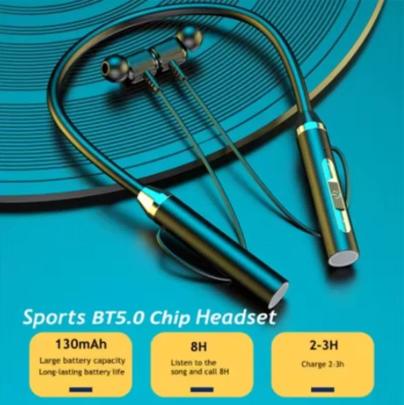 Wireless Bluetooth Headphones Neckband Earphone In Ear With Mic Headset Sport Neckband Wireless Bluetooth Earphone Headset